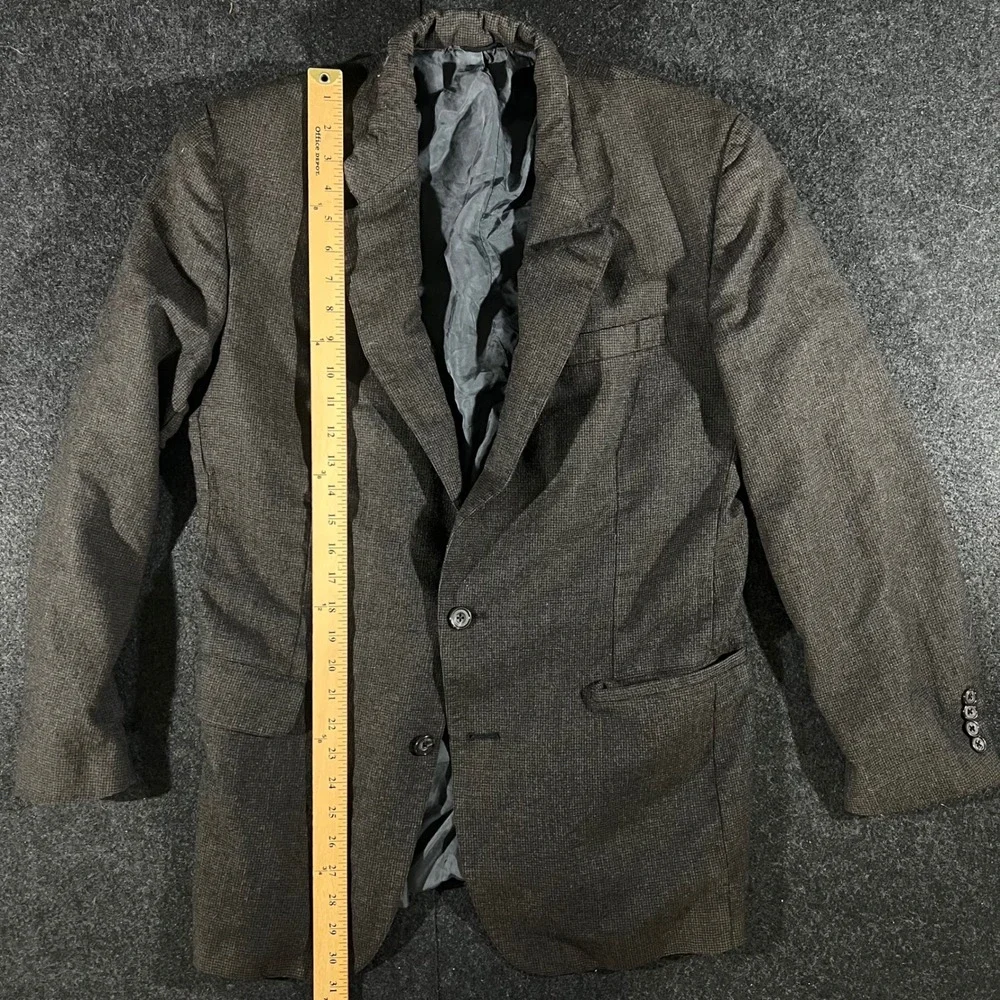 Briar Sport Coat Mens 42 Brown Pure Wool Blazer Jacket Vintage Professional USA